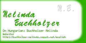 melinda buchholzer business card